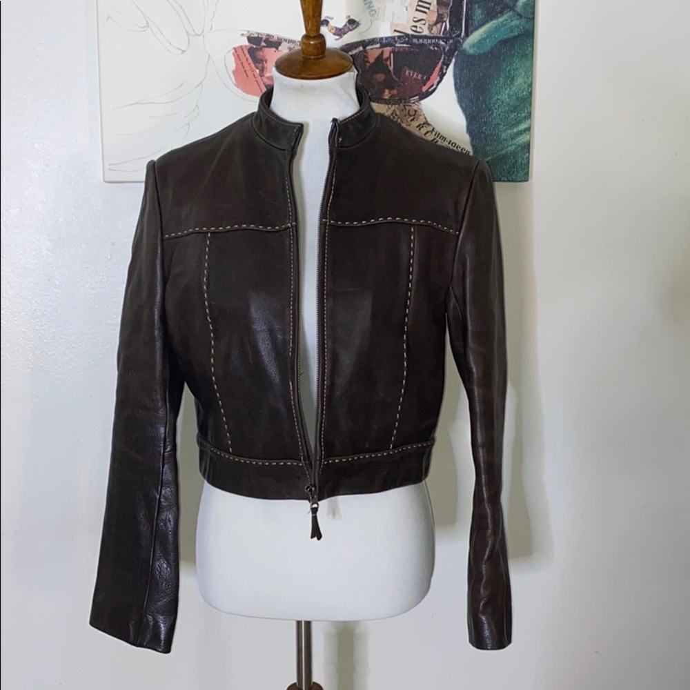 leather biker jacket